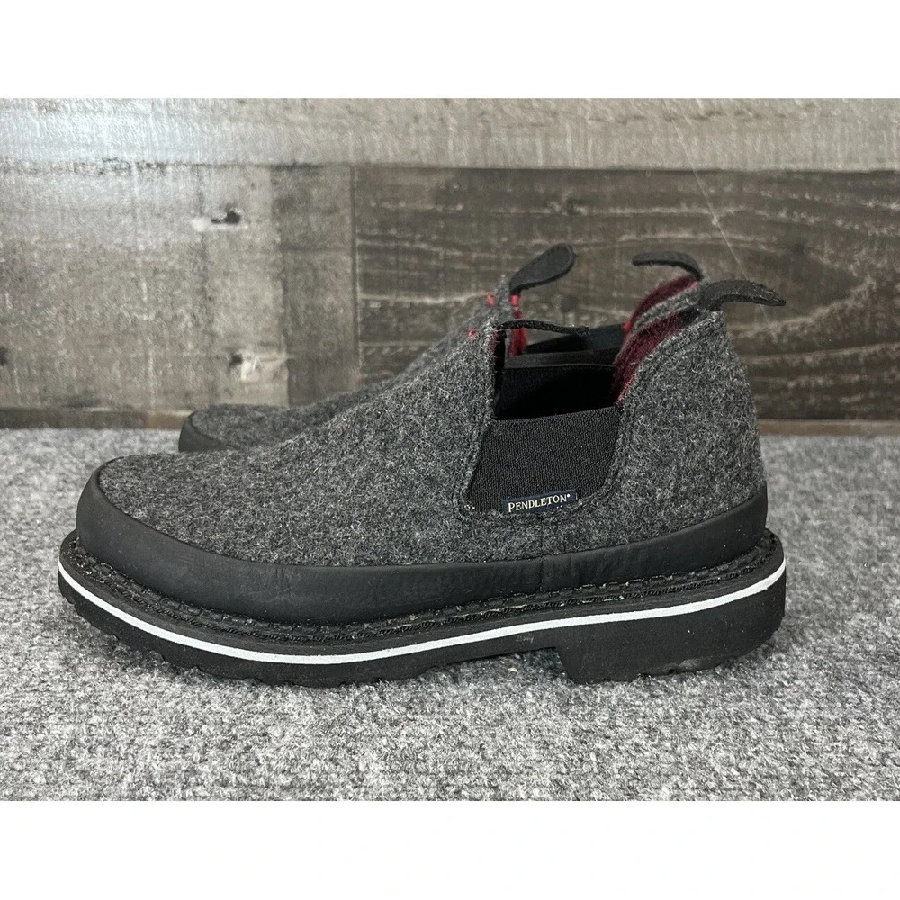 Georgia Giant Pendleton Romeo Ankle Boots Black/Charcoal Booties Shoe US 5 EU 37